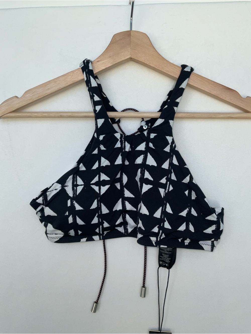 Dolce Vita Black & White Geometric Bikini Top